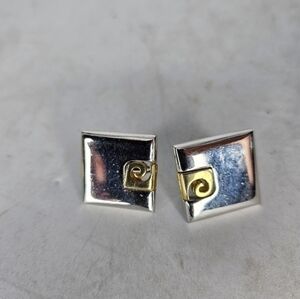 Vintage silver and gold‎ plated earrings